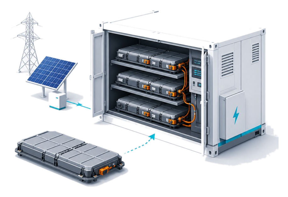 Second life in energy storage